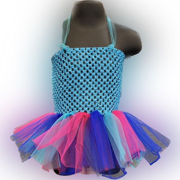 Handmade Turquoise Tutu Dress - Picture 3 of 5